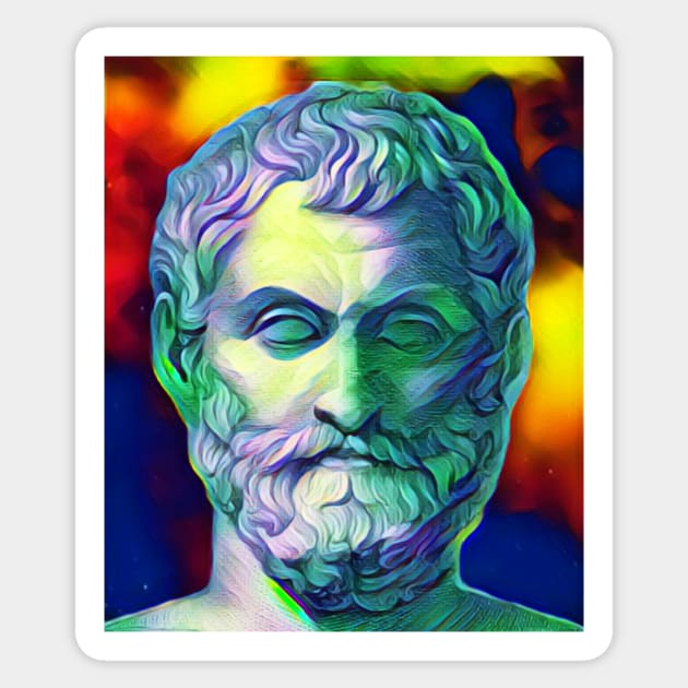 Thales of Miletus Portrait | Thales of Miletus Artwork 6 Sticker by JustLit